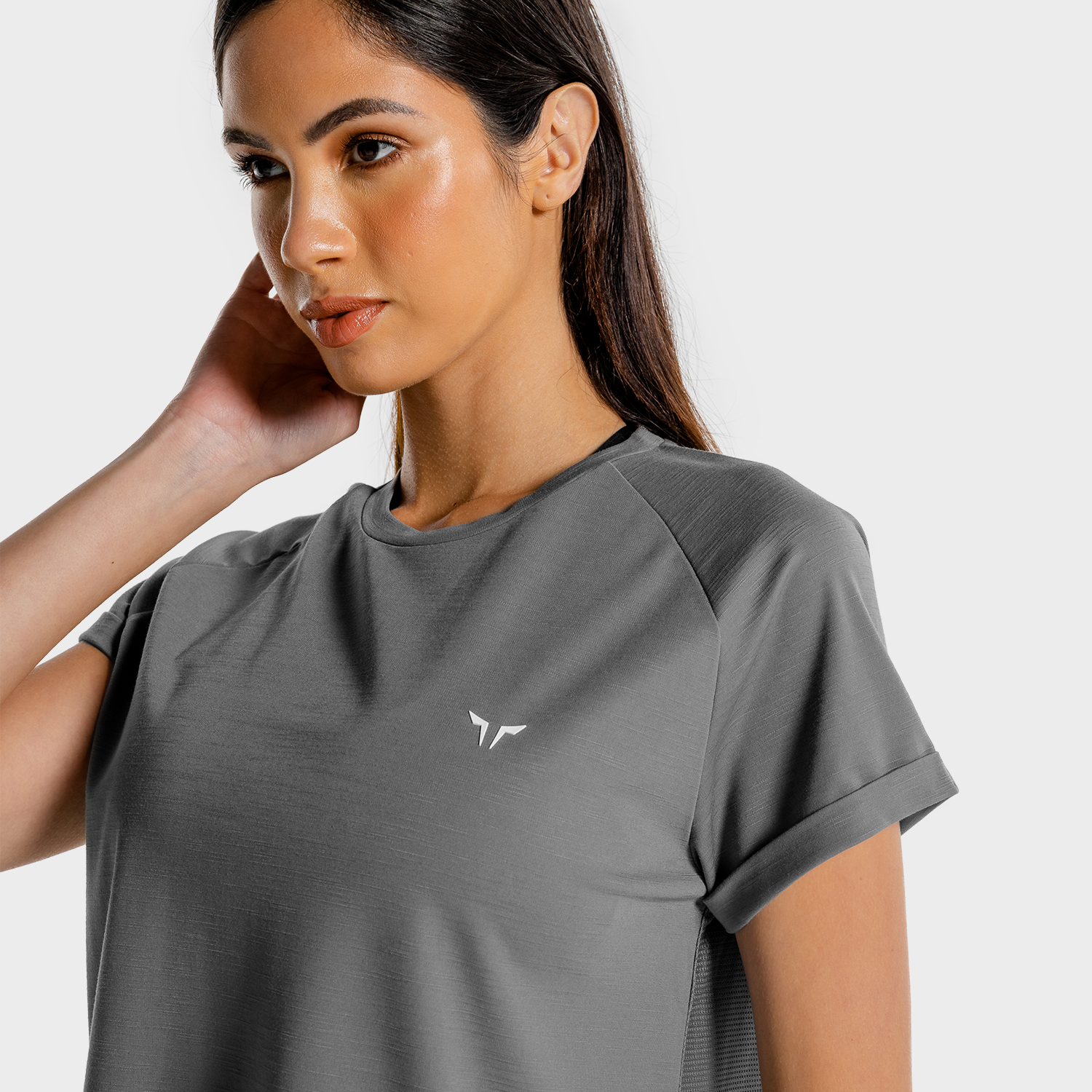 GREY LOOSE FIT TEE